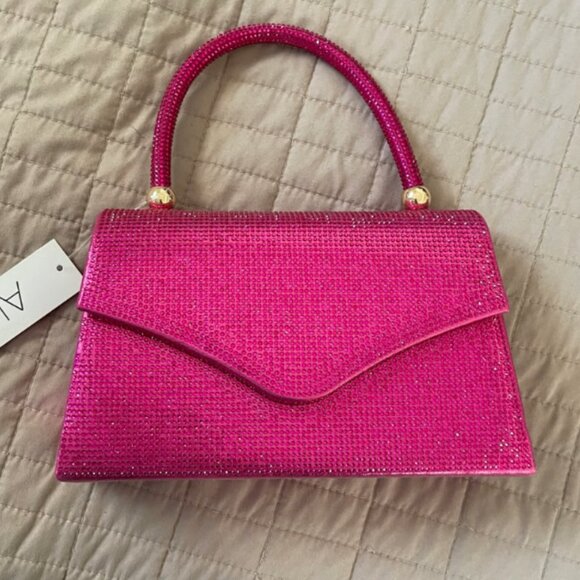 Alessia - (from a Boutique) Handbags - Hot Pink Rhinestone Evening Purse – Alessia | NWT